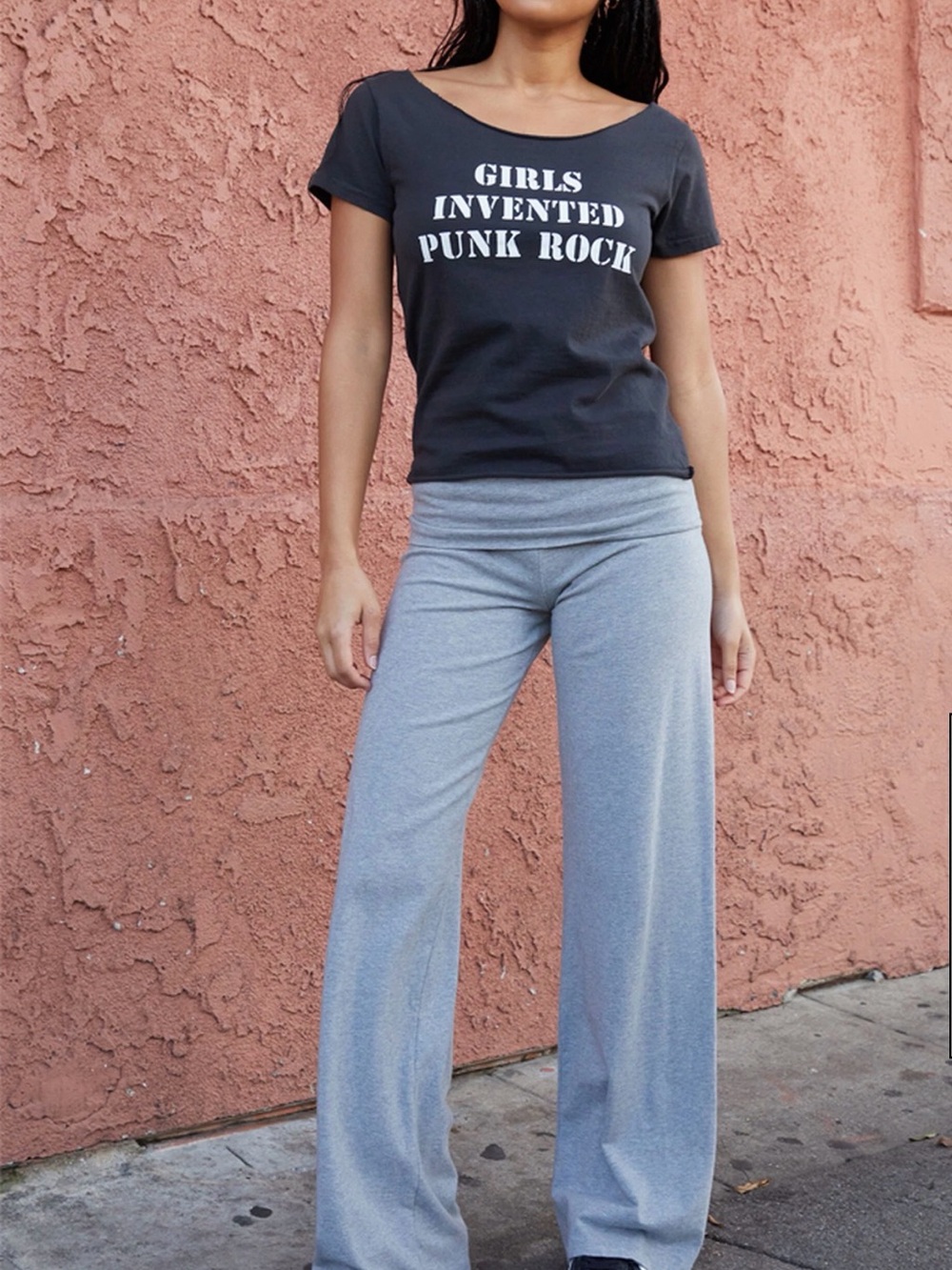 JOHN GALT Light Gray Priscilla Flare Pants